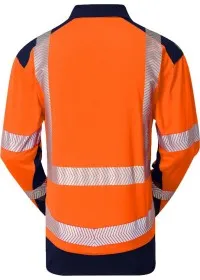 Personalised Hi Vis Two Tone Longsleeve Poloshirt