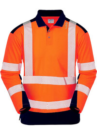 Personalised Hi Vis Two Tone Longsleeve Poloshirt