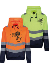 Regatta Hi Vis Two Tone Pullover Hoodie TRF663