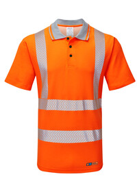 PULSAR Life Men's Sustainable Hi Vis Poloshirt Orange LFE924