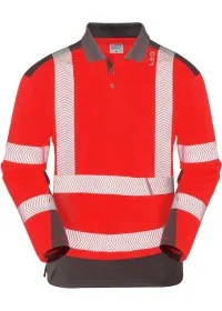 Personalised Hi Vis Two Tone Longsleeve Poloshirt