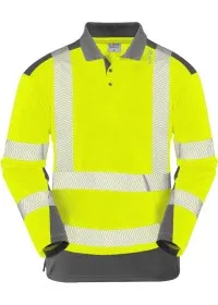 Personalised Hi Vis Two Tone Longsleeve Poloshirt