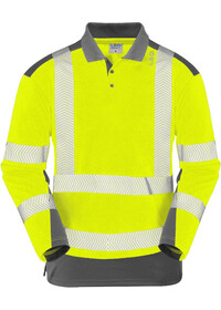 Personalised Hi Vis Two Tone Longsleeve Poloshirt
