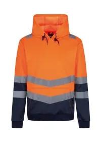 Regatta Hi Vis Two Tone Pullover Hoodie TRF663 ORange Front