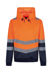 Regatta Hi Vis Two Tone Pullover Hoodie TRF663 ORange Front