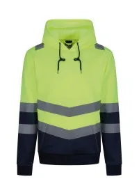 Regatta Hi Vis Two Tone Pullover Hoodie TRF663 Yellow Front