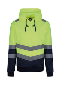 Regatta Hi Vis Two Tone Pullover Hoodie TRF663 Yellow Front