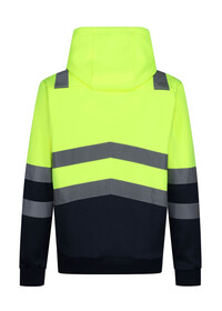 Regatta Hi Vis Two Tone Pullover Hoodie TRF663 Yellow Rear