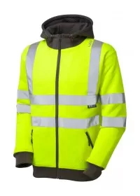 Personalised Hi Vis Hoodie with Zip LEO SS02
