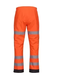 PULSAR Hi Vis Orange Waterproof Overtrousers RCT803 Rear
