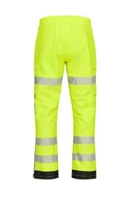 PULSAR Hi Vis Yellow Waterproof Overtrousers RCT802 Rear