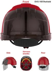 JSP Personalised Vented Face Shield Safety Helmet