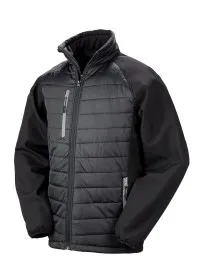 Padded Softshell Jacket Result R237X Black/Grey