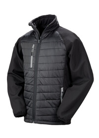 Padded Softshell Jacket Result R237X Black/Grey