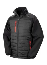 Padded Softshell Jacket Result R237X Black/Red