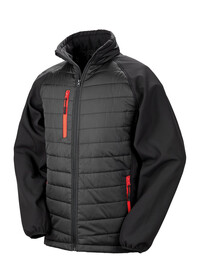 Padded Softshell Jacket Result R237X Black/Red