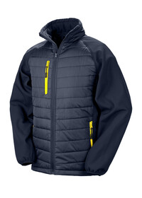 Padded Softshell Jacket Result R237X Navy/Yellow