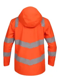 Pulsar Orange Hi Vis Waterproof Softshell REACT RCT801 Rear