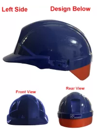 Royal Blue Centurion Reflex Custom Printed Safety Helmet CNS12 Left