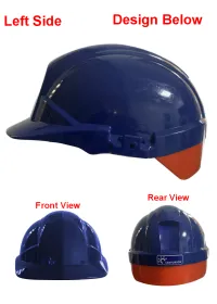 Royal Blue Centurion Reflex Custom Printed Safety Helmet CNS12 Left