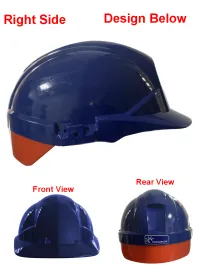 Royal Blue Centurion Reflex Custom Printed Safety Helmet CNS12 Right
