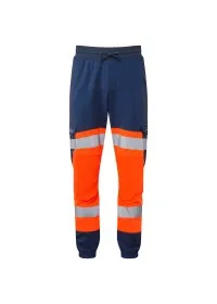 Orange & Navy Hi Vis Leo Ecoviz Hawkridge Jog Trouser JT01