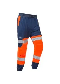 Orange & Navy Hi Vis Leo Ecoviz Hawkridge Jog Trouser JT01