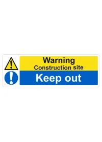 Construction site keep out sign