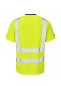 Leo Yellow hi vis T shirt T02 Rear