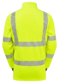 Pulsar Yellow Hi Vis REACT Quarter Zip RCT804 Rear