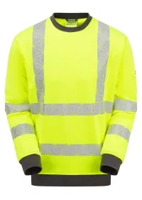 Pulsar Yellow Hi Vis Sweatshirt REACT RCT806 Front