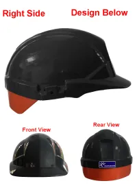 Black Centurion Reflex Custom Printed Safety Helmet CNS12 Side Right