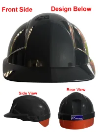 Black Centurion Reflex Custom Printed Safety Helmet CNS12