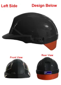 Black Centurion Reflex Custom Printed Safety Helmet CNS12 Side Left