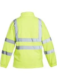 Custom Embroidered Yellow Hi Vis Fleece Jacket HVFLE