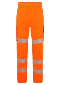 PULSAR REACT GRS Hi Vis Orange Work Pants RCT809 Back