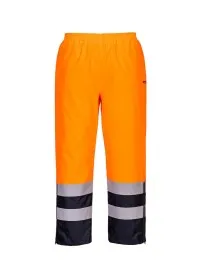 Portwest S598 Hi Vis Winter Trousers Orange/Navy