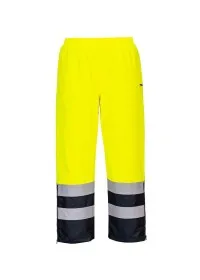 Portwest S598 Hi Vis Winter Trousers Yellow/Navy