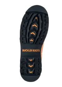 Buckbootz Blue and Orange Trim Safety Wellington BBZ6000