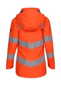 Pulsar Women's Orange Hi Vis Waterproof Softshell REACT RCT851 Rear