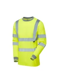 Yellow Long Sleeve HI Vis Tee Shrt Supertouch H201