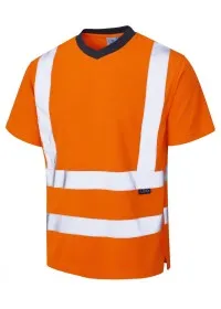 hi Vis Tee Shirt Orange, Leo T02 Front