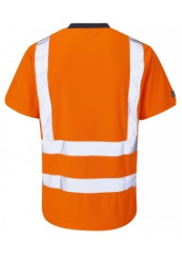 hi Vis Tee Shirt Orange, Leo T02 Rear