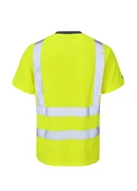 Leo Yellow hi vis T shirt T02 Rear