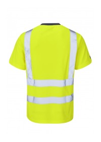 Leo Yellow hi vis T shirt T02 Rear