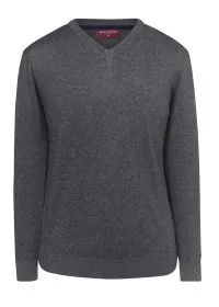 7818 Men's V-Neck Jumper Charcoal Front