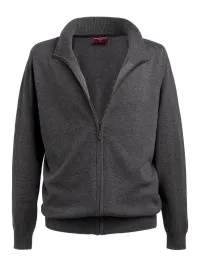 4218 Full Zip Cardigan Charcoal Front
