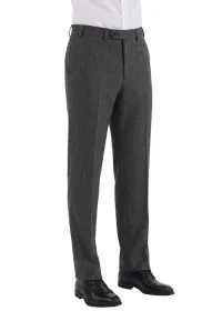 8025 Oliver Men's Tailored Fit Trousers Grey Front