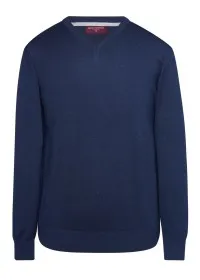 7818 Men's V-Neck Jumper Navy Front