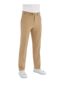 8025 Oliver Men's Tailored Fit Trousers Sand Front